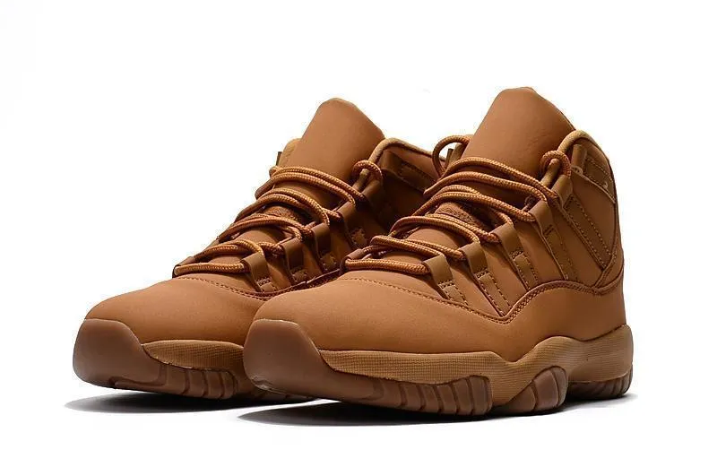 Nike Air Jordan 11 Retro Wheat Ginger Gum Yellow Basketball Men