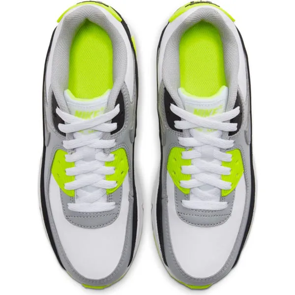 NIKE AIR MAX 90 LTR (GS) WHITE/PARTICLE GREY-LT SMOKE GREY VOLT