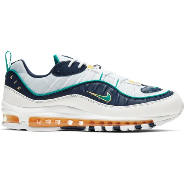 NIKE AIR MAX 98 WHITE/NEPTUNE GREEN-MIDNIGHT NAVY