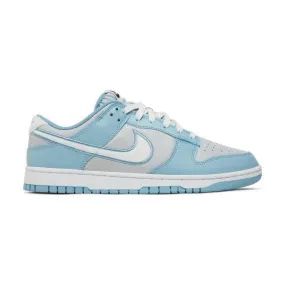 Nike dunk low (fleece swoosh light blue/ grey fog/ worn blue/ white/ red) men us 8-13 fb1871-011