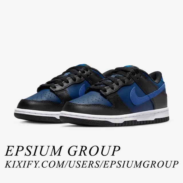 Nike dunk low gs (black midnight navy/ midnight navy/ black/ game royal) big kids 3.5y-7y dh9765-402