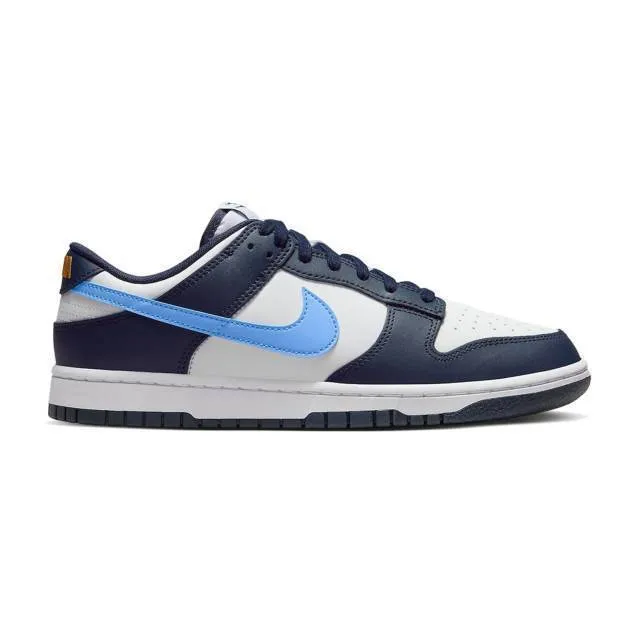 Nike dunk low (midnight navy university blue/ midnight navy/ white/ university blue/ laser orange) men us 8-13 fn7800-400