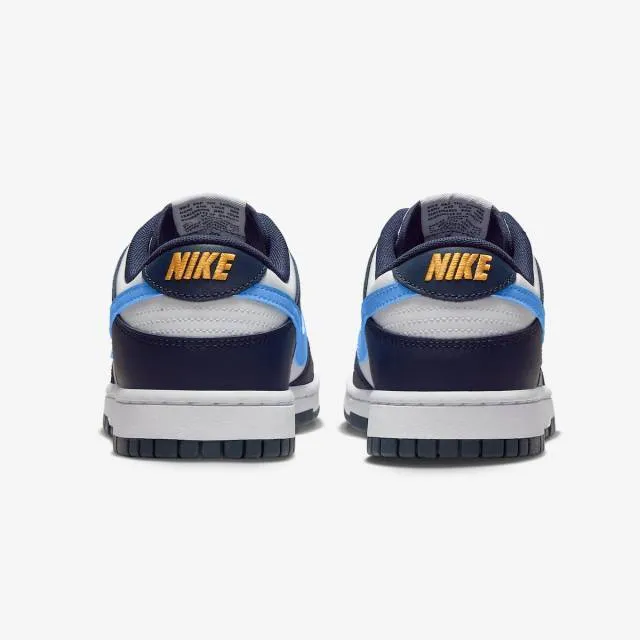 Nike dunk low (midnight navy university blue/ midnight navy/ white/ university blue/ laser orange) men us 8-13 fn7800-400