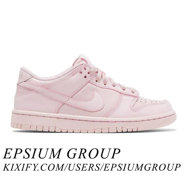 Nike dunk low se gs (prism pink/ prism pink/ prism pink) big kids 3.5y-7y 921803-601