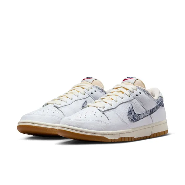 NIKE DUNK LOW, WHITE/MIDNIGHT NAVY-GYM RED-SAIL