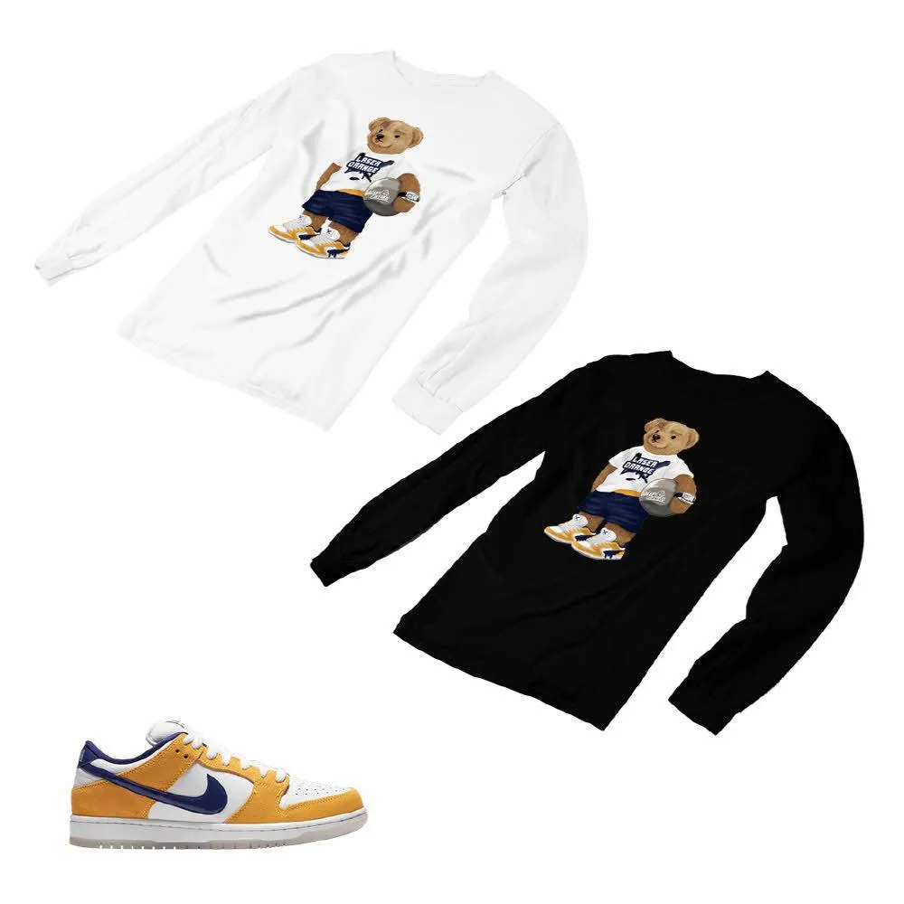 Nike SB Dunk Laser Orange Matching Custom Designed Long Sleeve T shirt ND 1-3-23