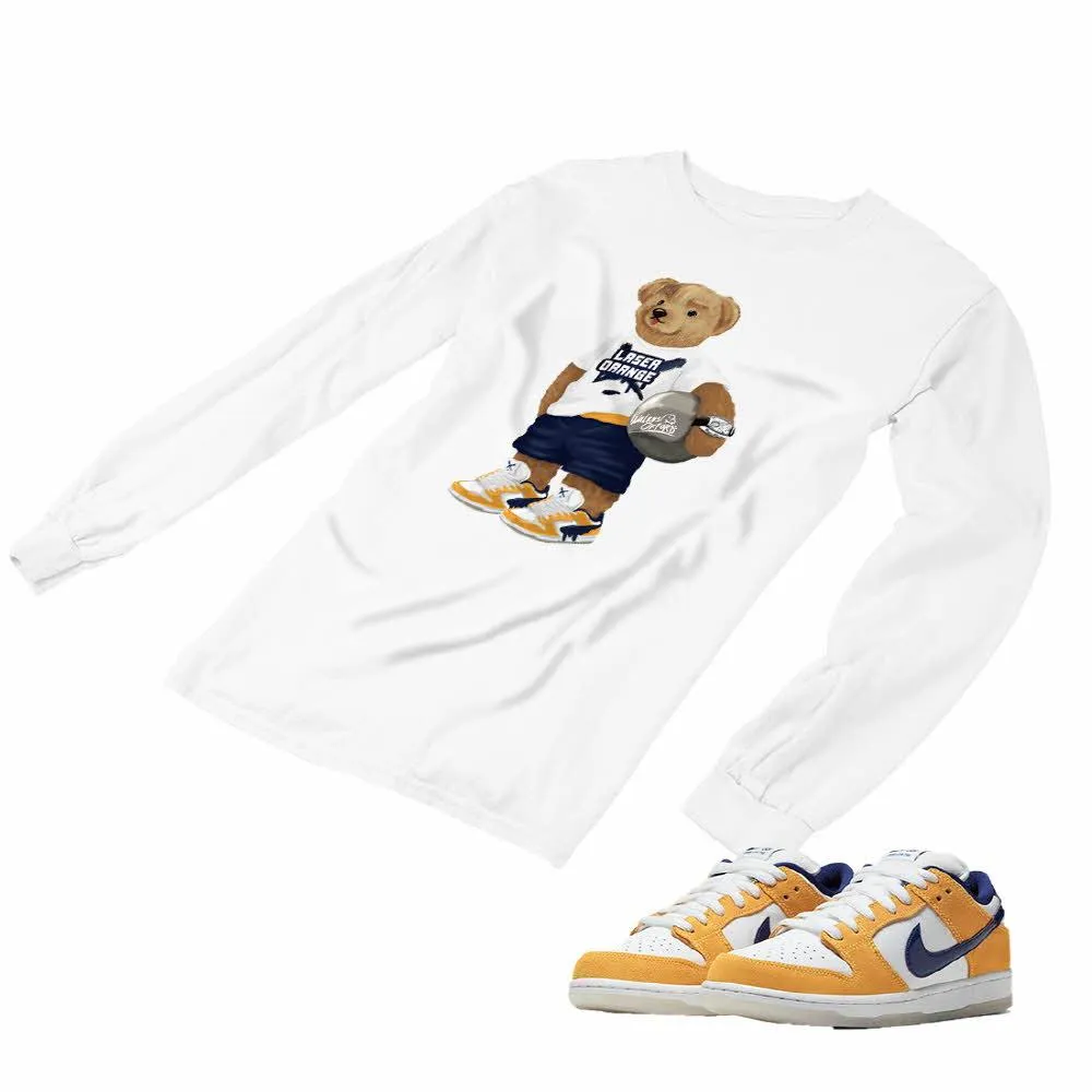 Nike SB Dunk Laser Orange Matching Custom Designed Long Sleeve T shirt ND 1-3-23