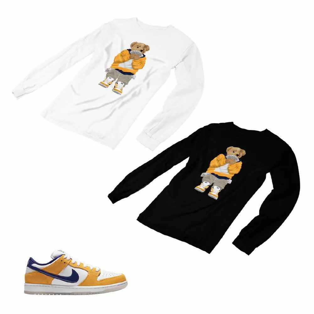 Nike SB Dunk Laser Orange Matching Custom Designed Long Sleeve T shirt ND 1-3-25