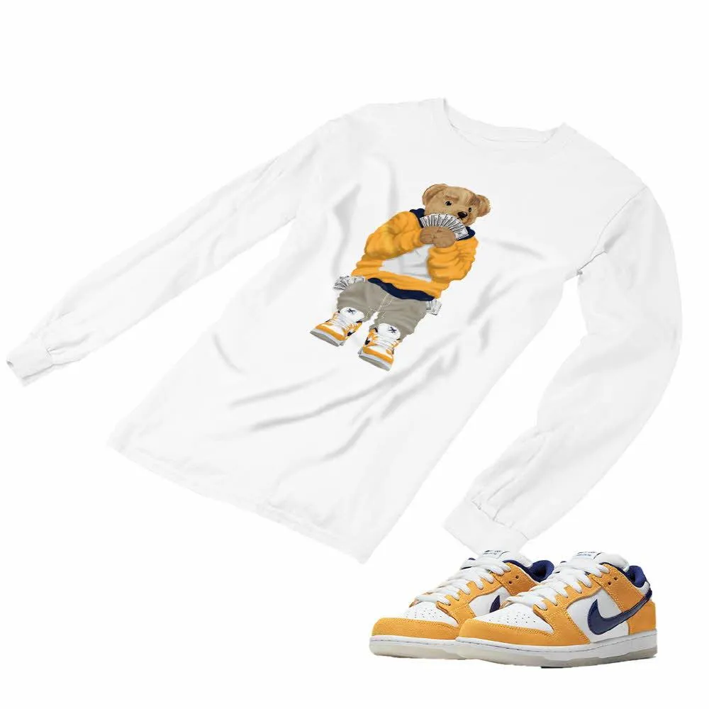 Nike SB Dunk Laser Orange Matching Custom Designed Long Sleeve T shirt ND 1-3-25