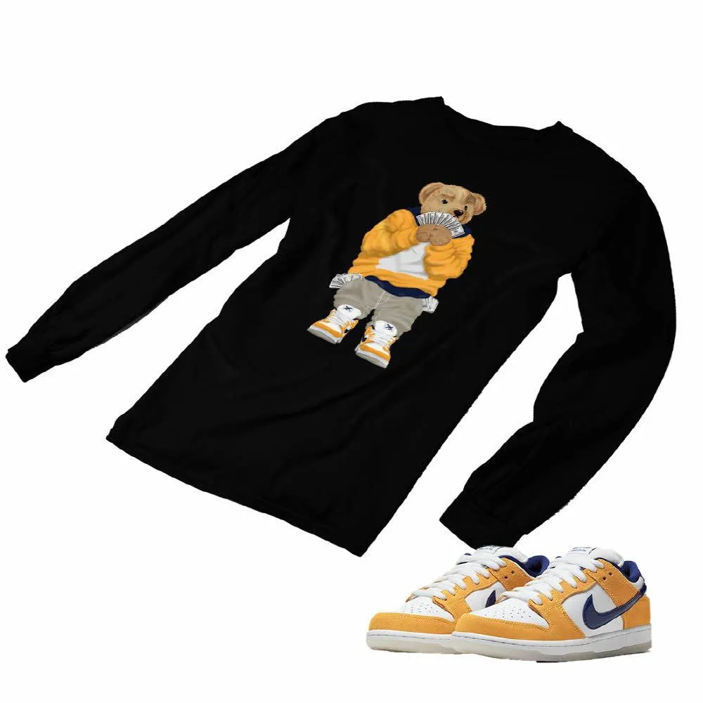 Nike SB Dunk Laser Orange Matching Custom Designed Long Sleeve T shirt ND 1-3-25