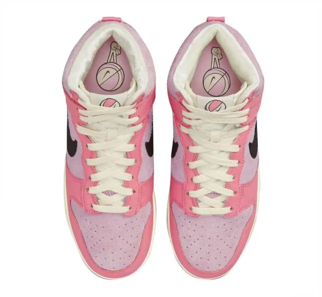 Nike wmns dunk high hoops pack pink sail coconut glaze dx3359-600