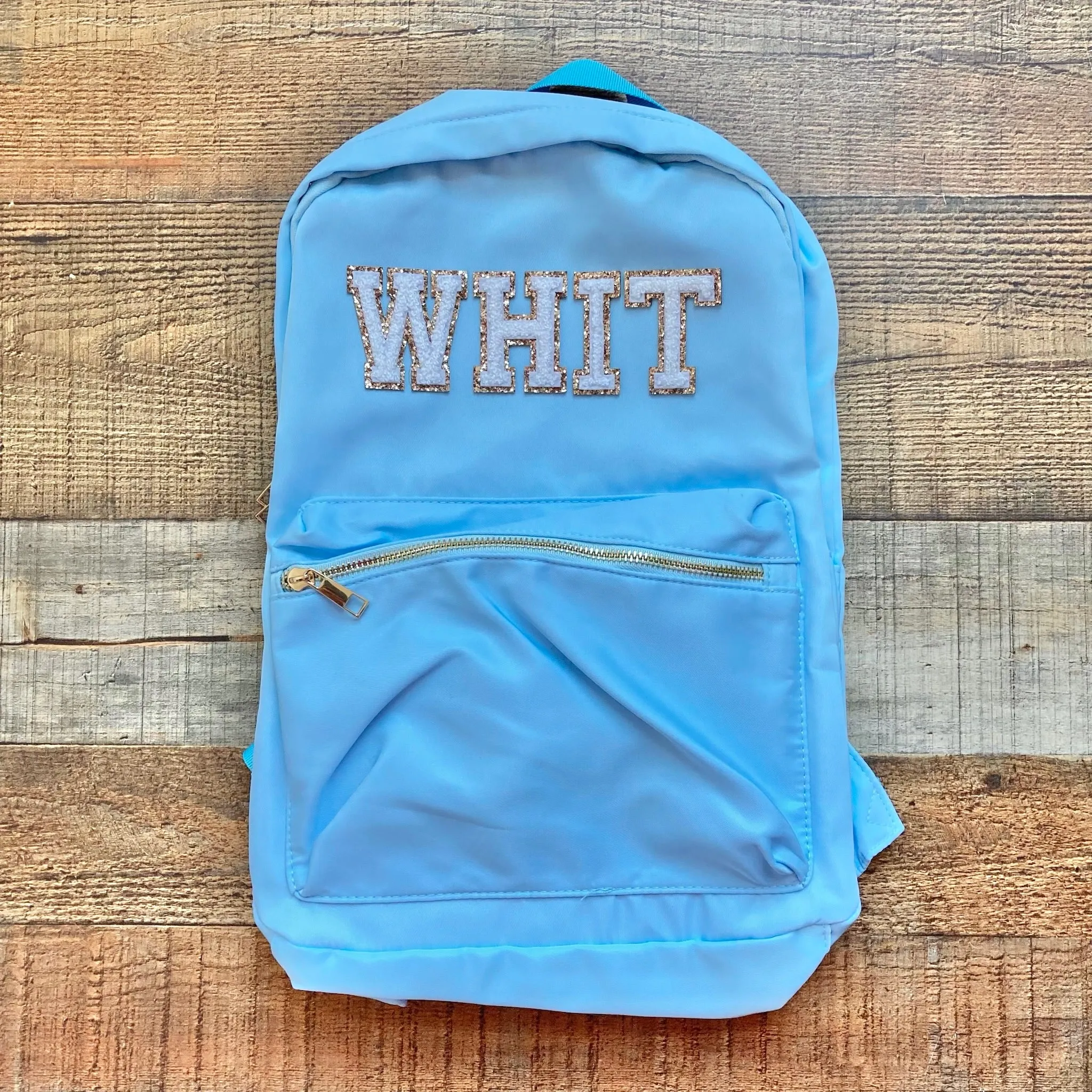 No Brand Light Blue Whit Backpack