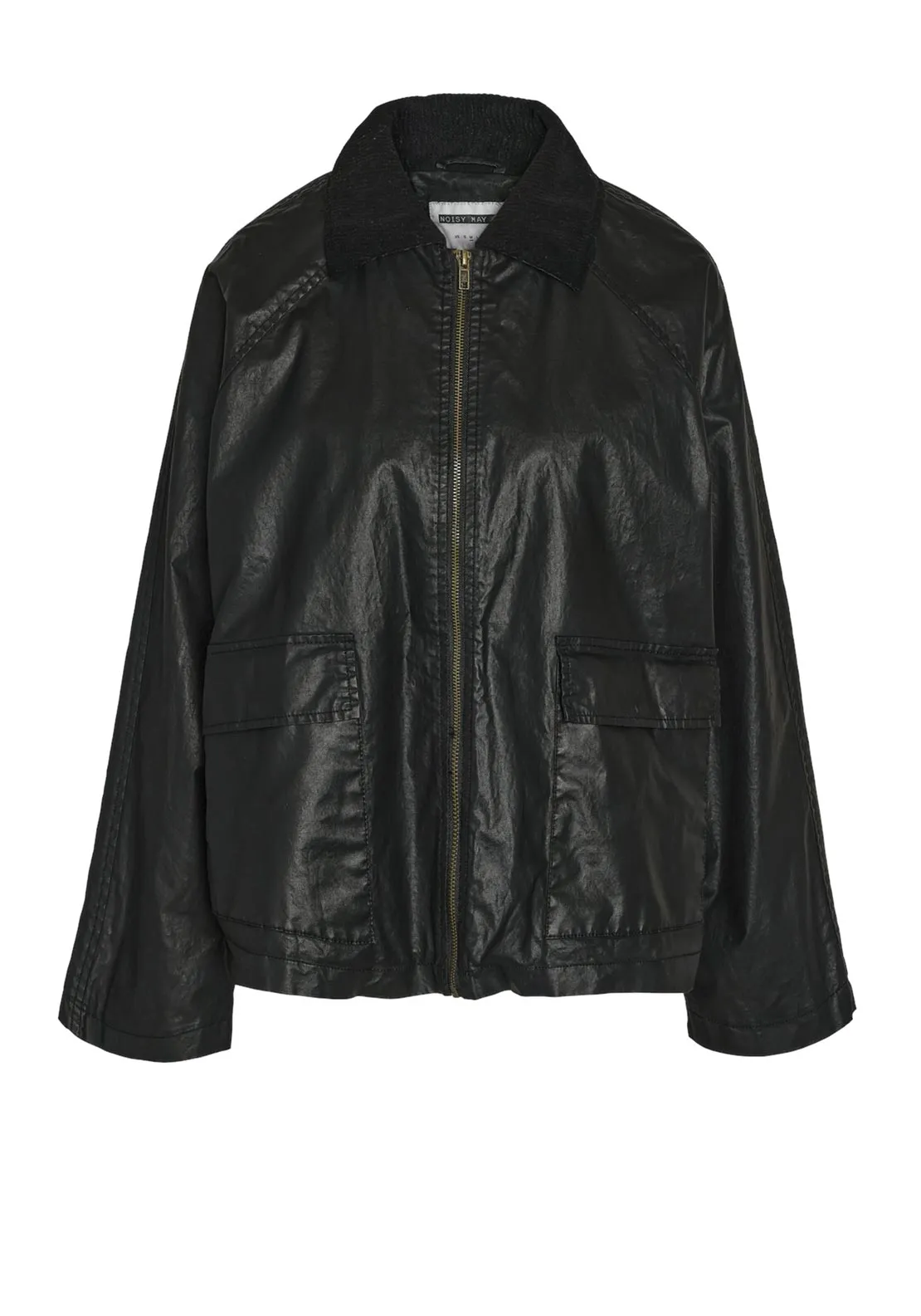 Noisy May Drake Coated Jacket, Black