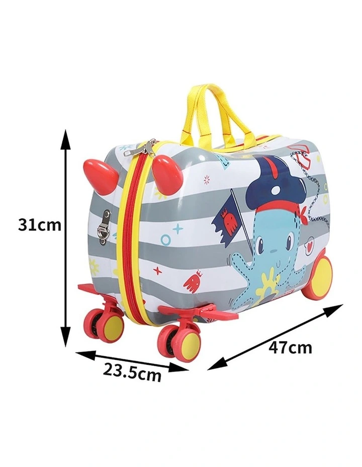 Octopus Ride On Suitcase Trolley in Multi