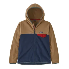 Patagonia Kids Micro D Snap-T Jacket, New Navy w/Grayling Brown / S