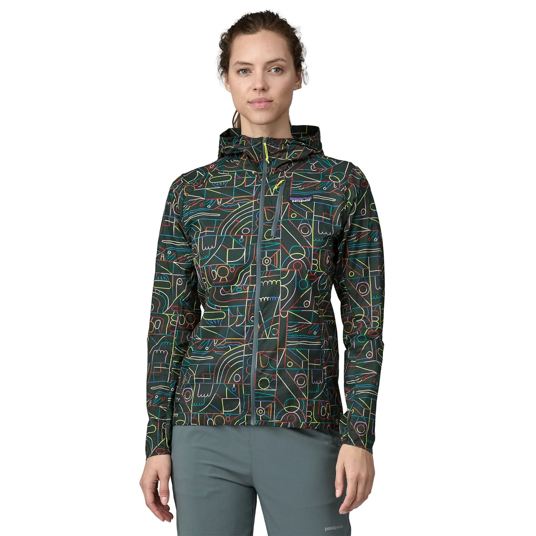 Patagonia Women's Houdini Jacket, Lose Yourself Outline: Nouveau Green / S