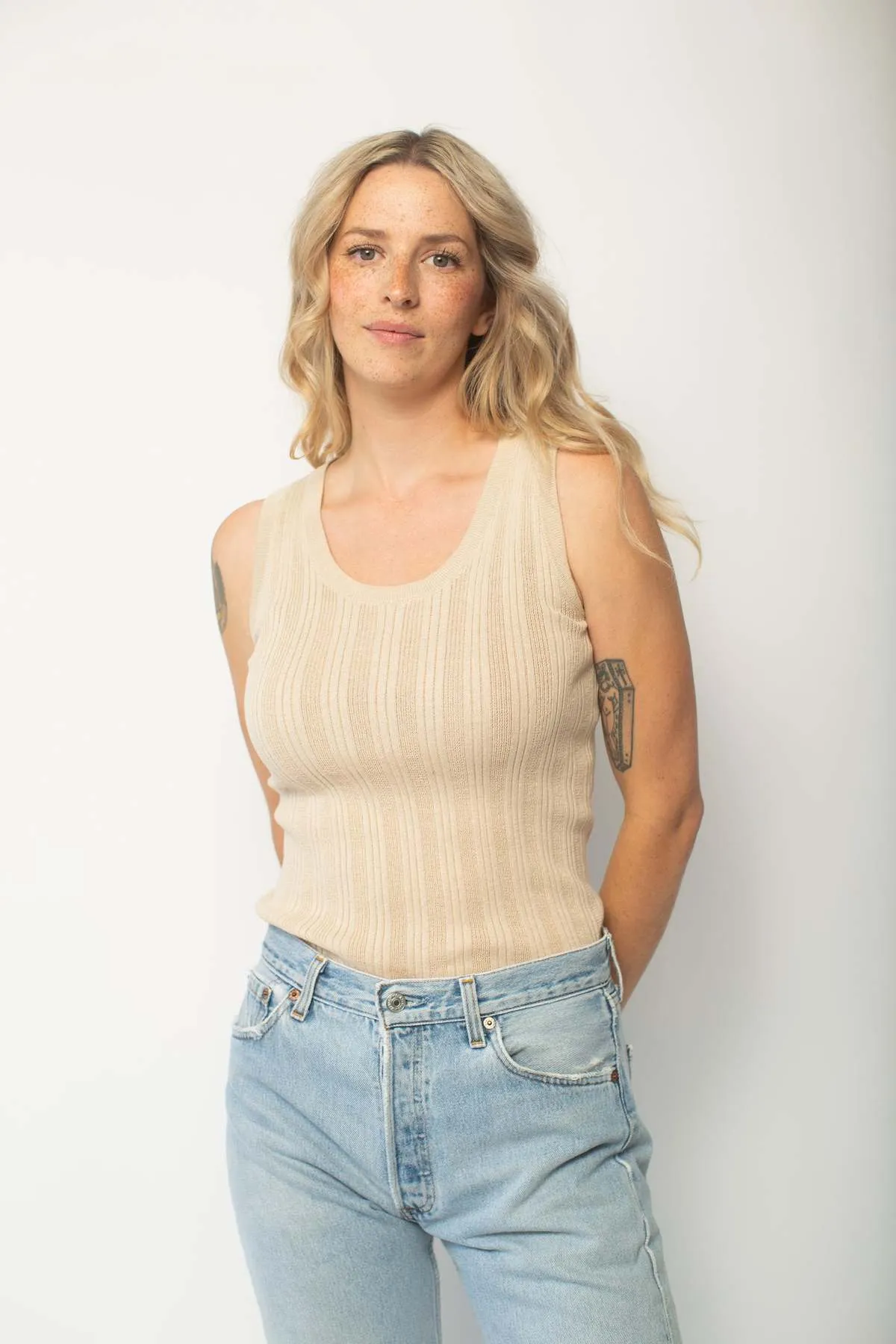 Pointelle Relaxed Tank