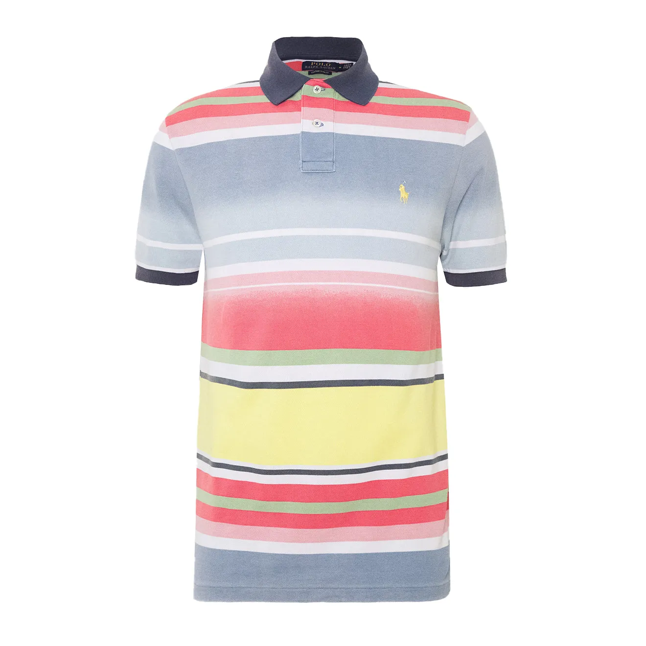 Polo Ralph Lauren Custom Fit Multi Stripe Polo Shirt French Blue Multi