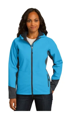 Port Authority L319 DISCONTINUED Ladies Vertical Hooded Softshell Jacket