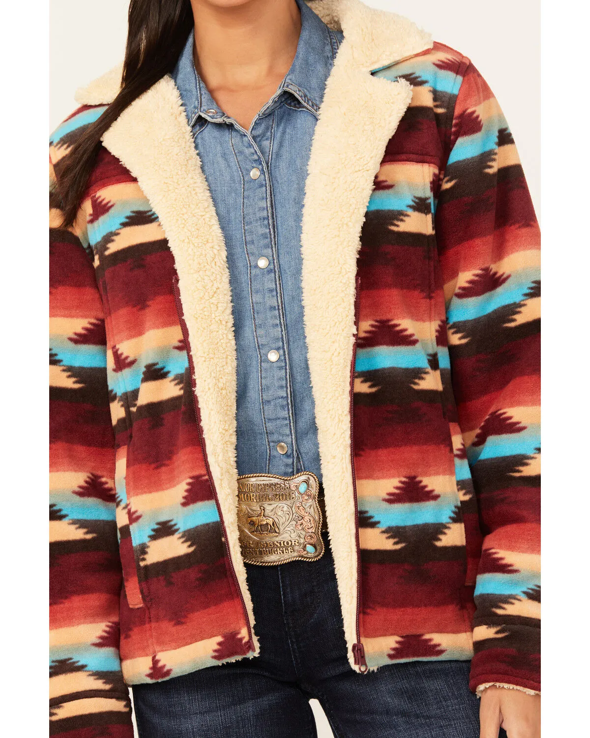 Product Name:  Outback Trading Co Women's Southwestern Print Fleece Dawn Jacket