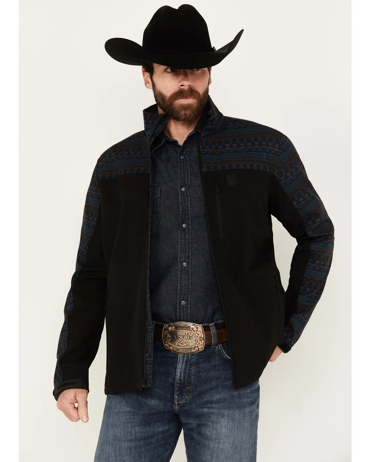 Product Name:  RANK 45® Men's Southwestern Block Print Softshell Jacket - Big