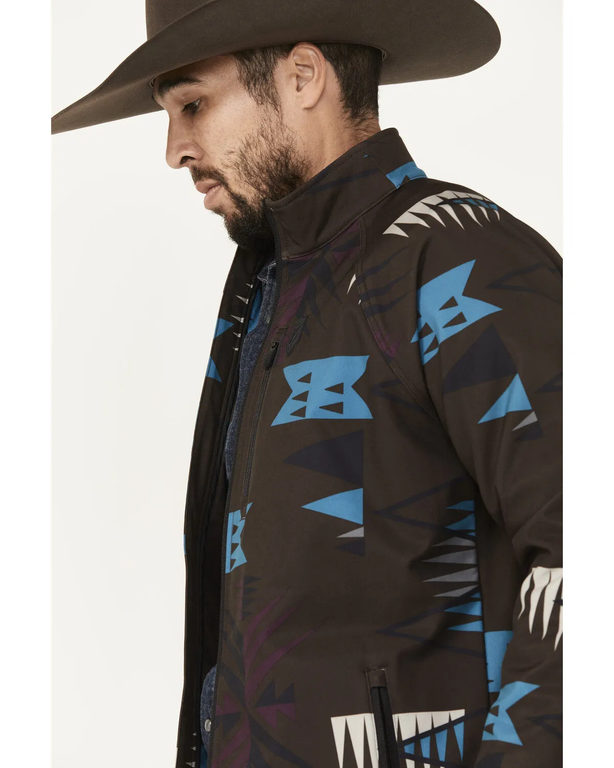 Product Name:  RANK 45® Men's Southwestern Print Softshell Jacket - Tall