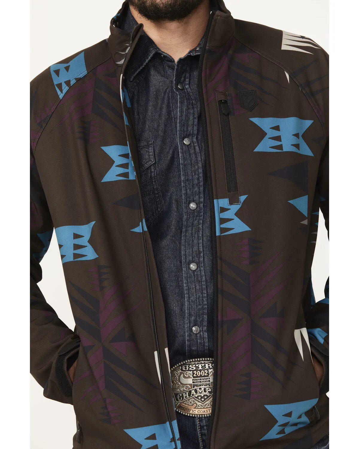 Product Name:  RANK 45® Men's Southwestern Print Softshell Jacket - Tall