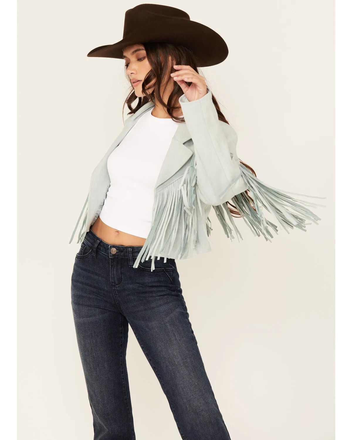 Product Name:  Saints & Hearts Women's Faux Suede Fringe Jacket