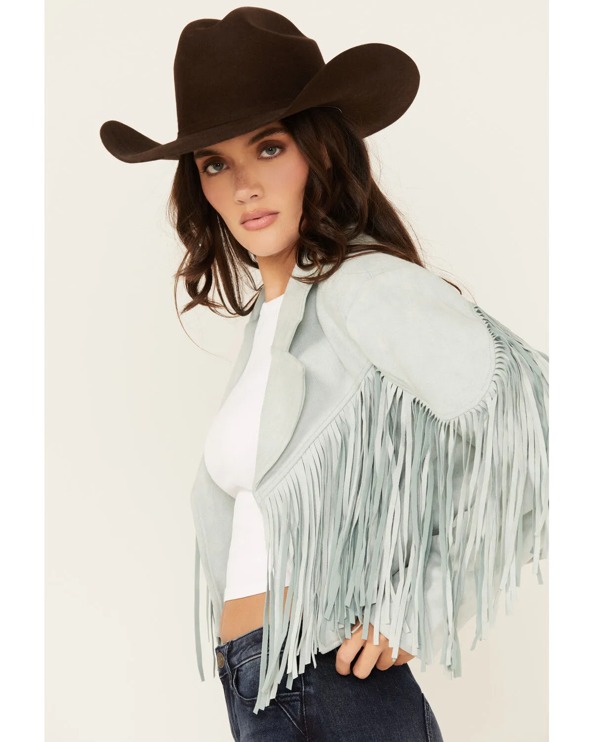 Product Name:  Saints & Hearts Women's Faux Suede Fringe Jacket