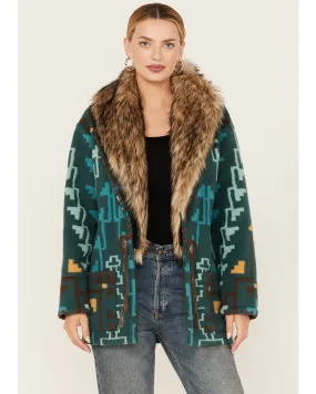 Product Name:  Tasha Polizzi Women's Southwestern Print Blanket Jullian Jacket