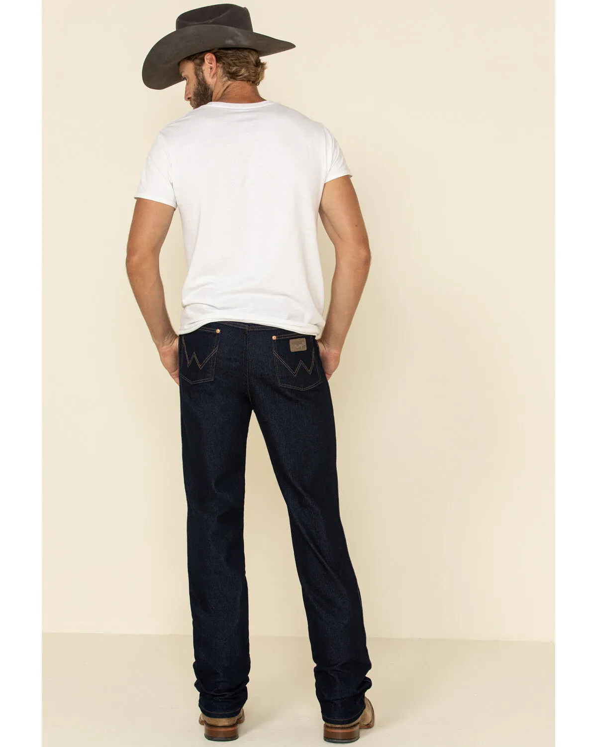 Product Name:  Wrangler Men's Active Flex Prewashed Indigo Slim Cowboy Cut Jeans - Big