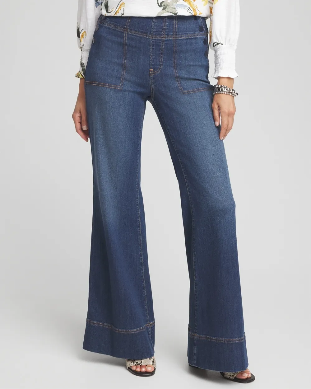 Pull-On Flare Trouser Jeans