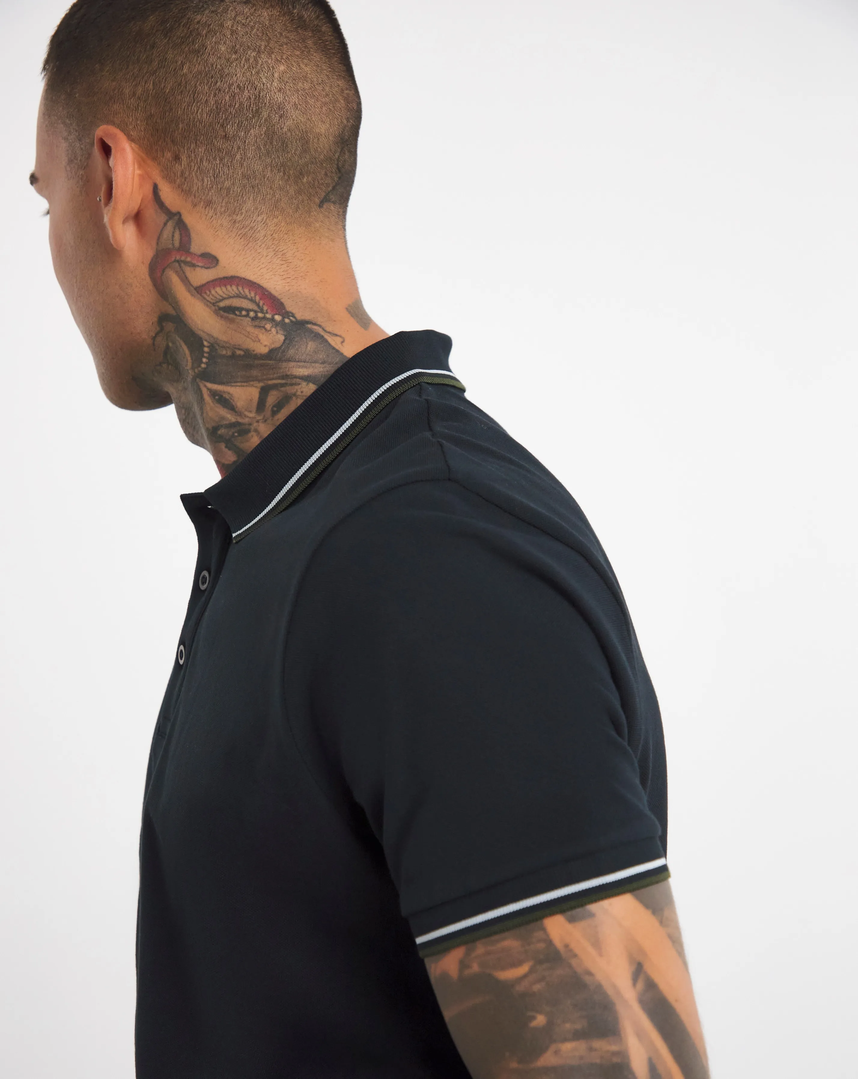 Pure Cotton Tipped Pique Polo