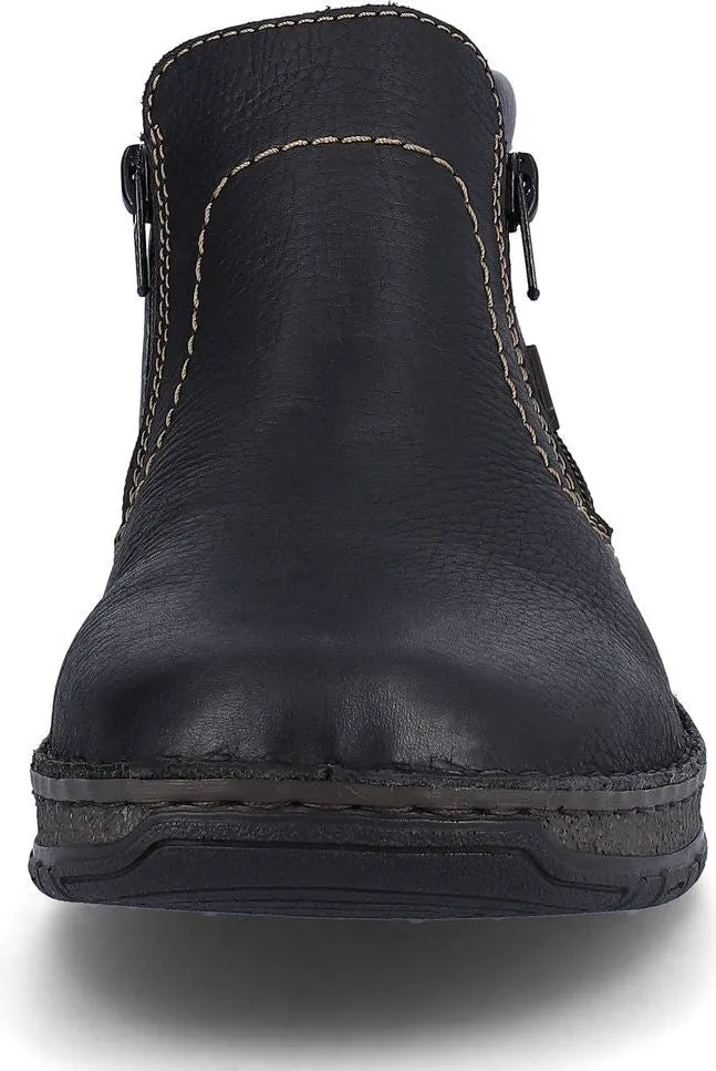 Rieker Warm Ankle Side Zip Boot Black