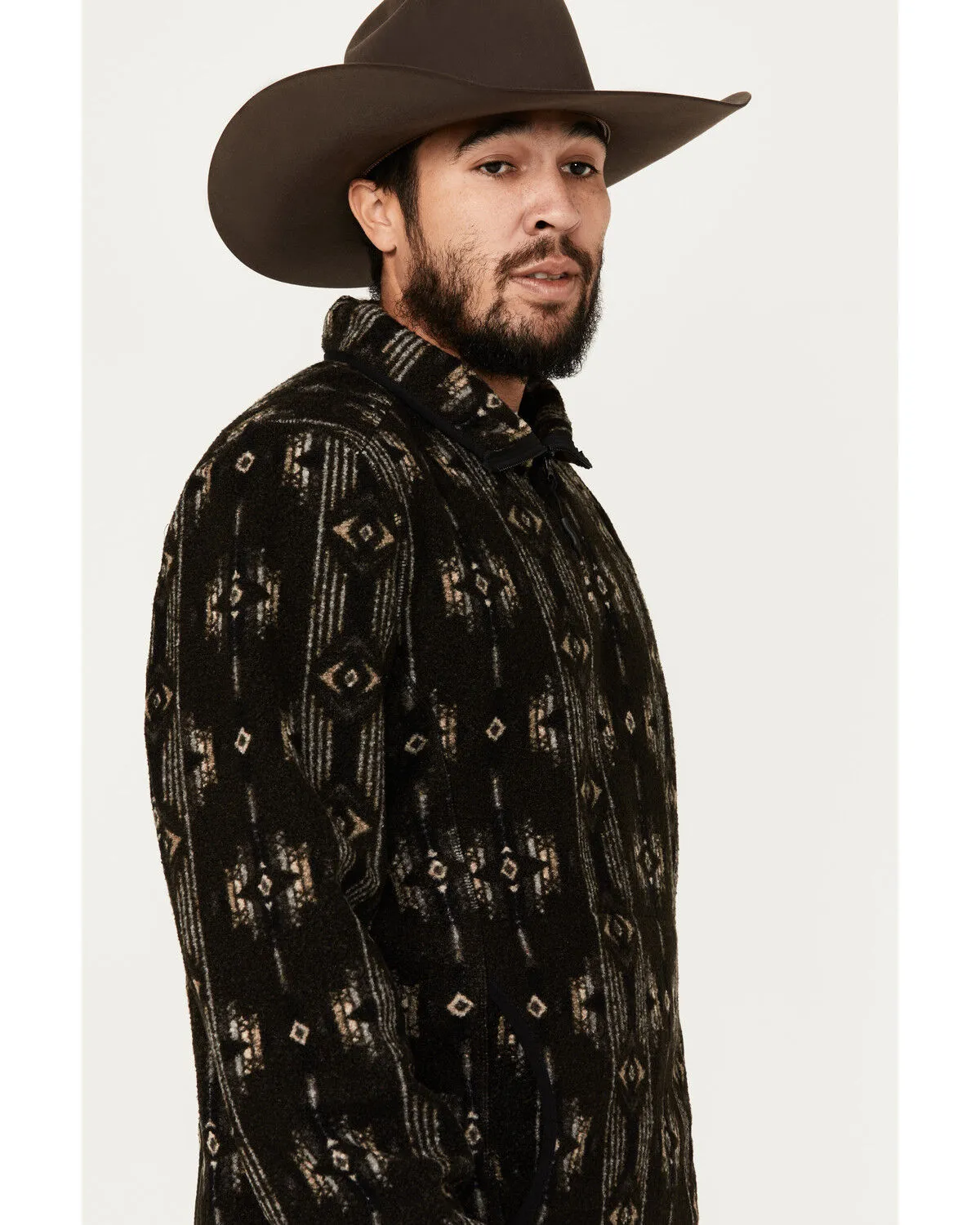 Rock & Roll Denim Men's Southwestern Print Berber Pullover