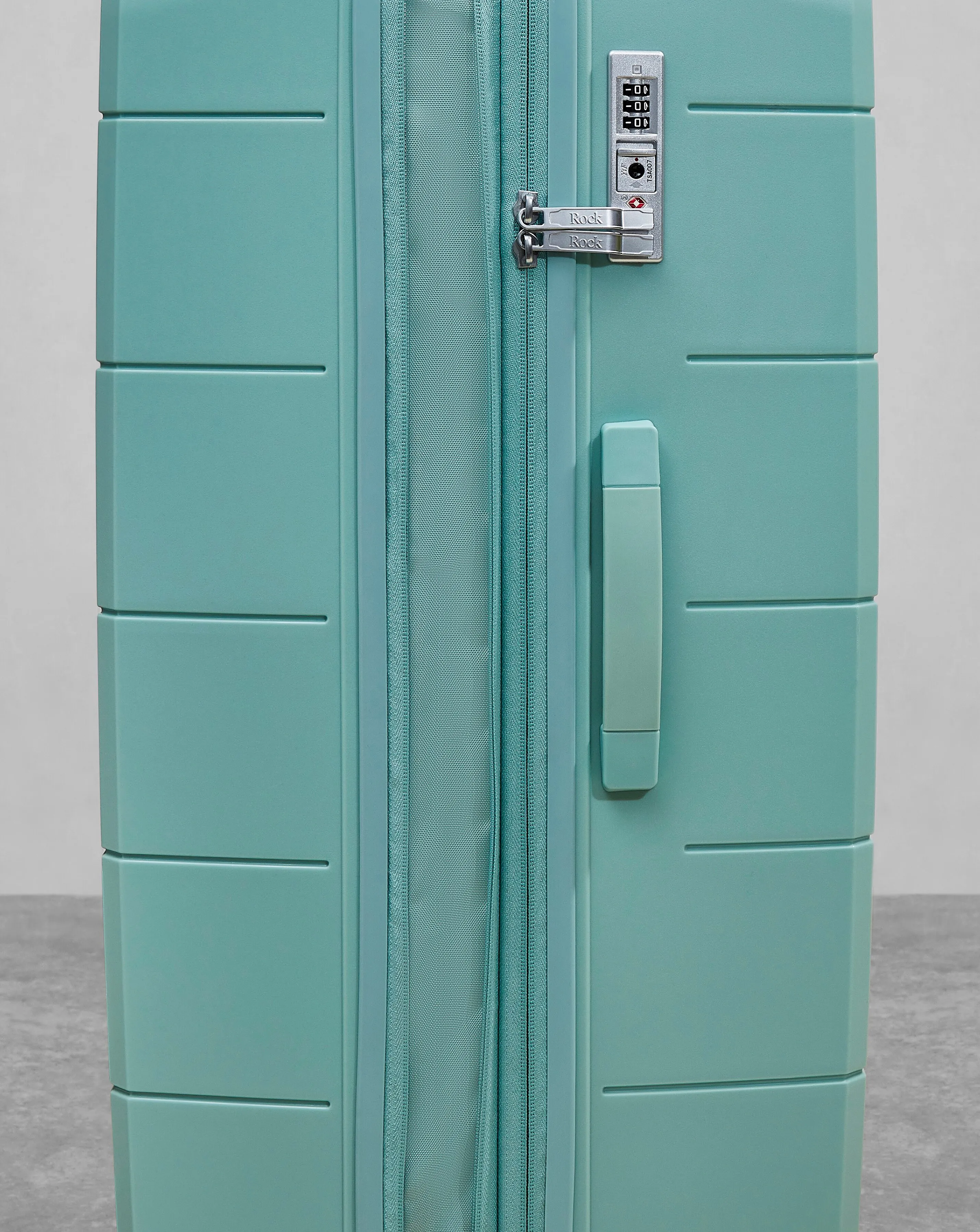 Rock Pixel Pastel Green Large Suitcase | Simply Be