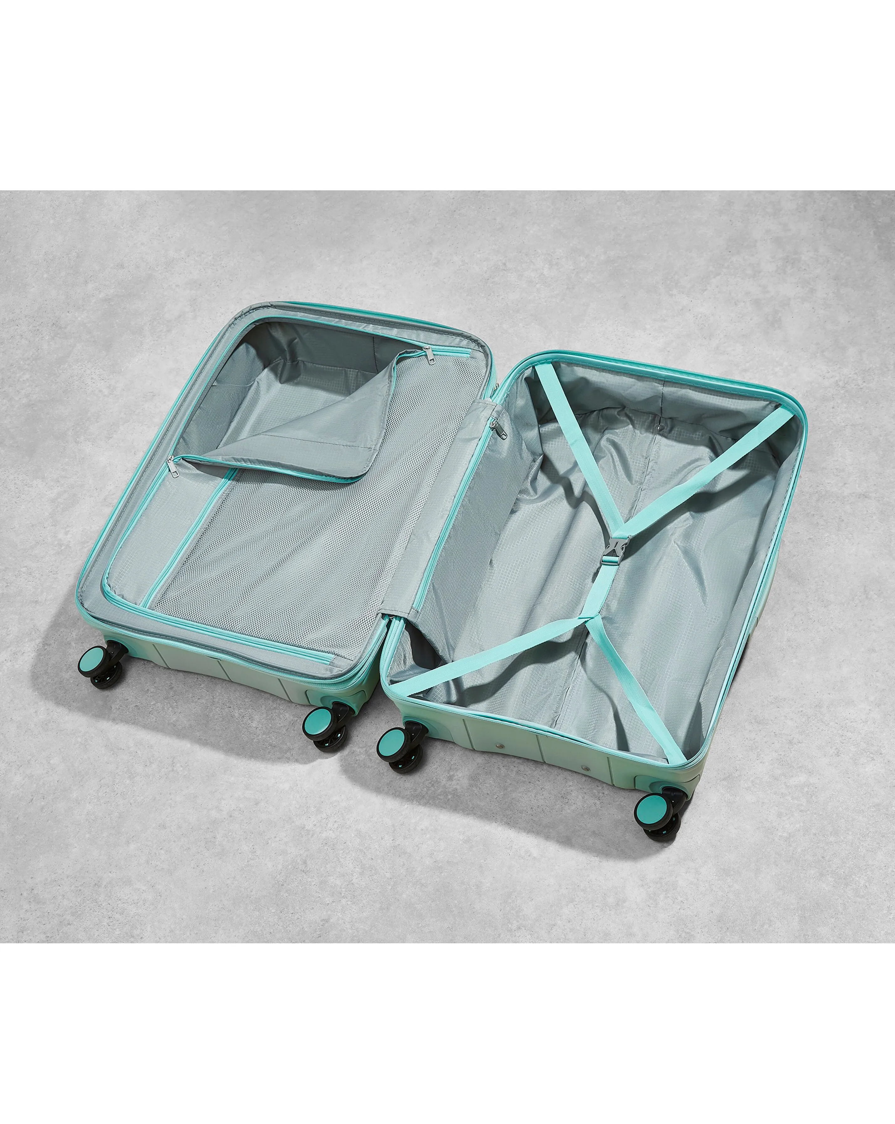 Rock Pixel Pastel Green Large Suitcase | Simply Be