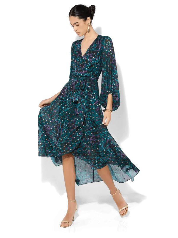 Sahara Mystic Leopard Print Wrap Dress