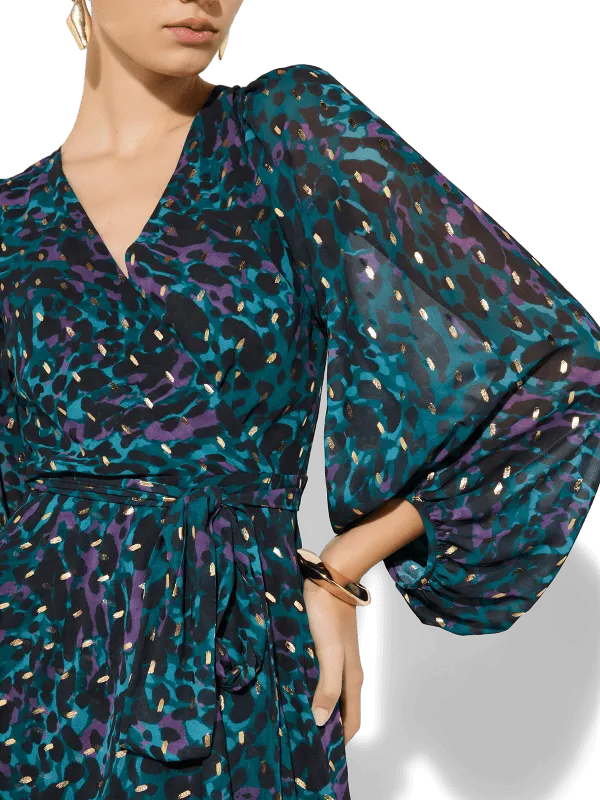 Sahara Mystic Leopard Print Wrap Dress