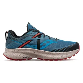 Saucony Men's Ride 15 Trail Runner Deep Sea / Lava