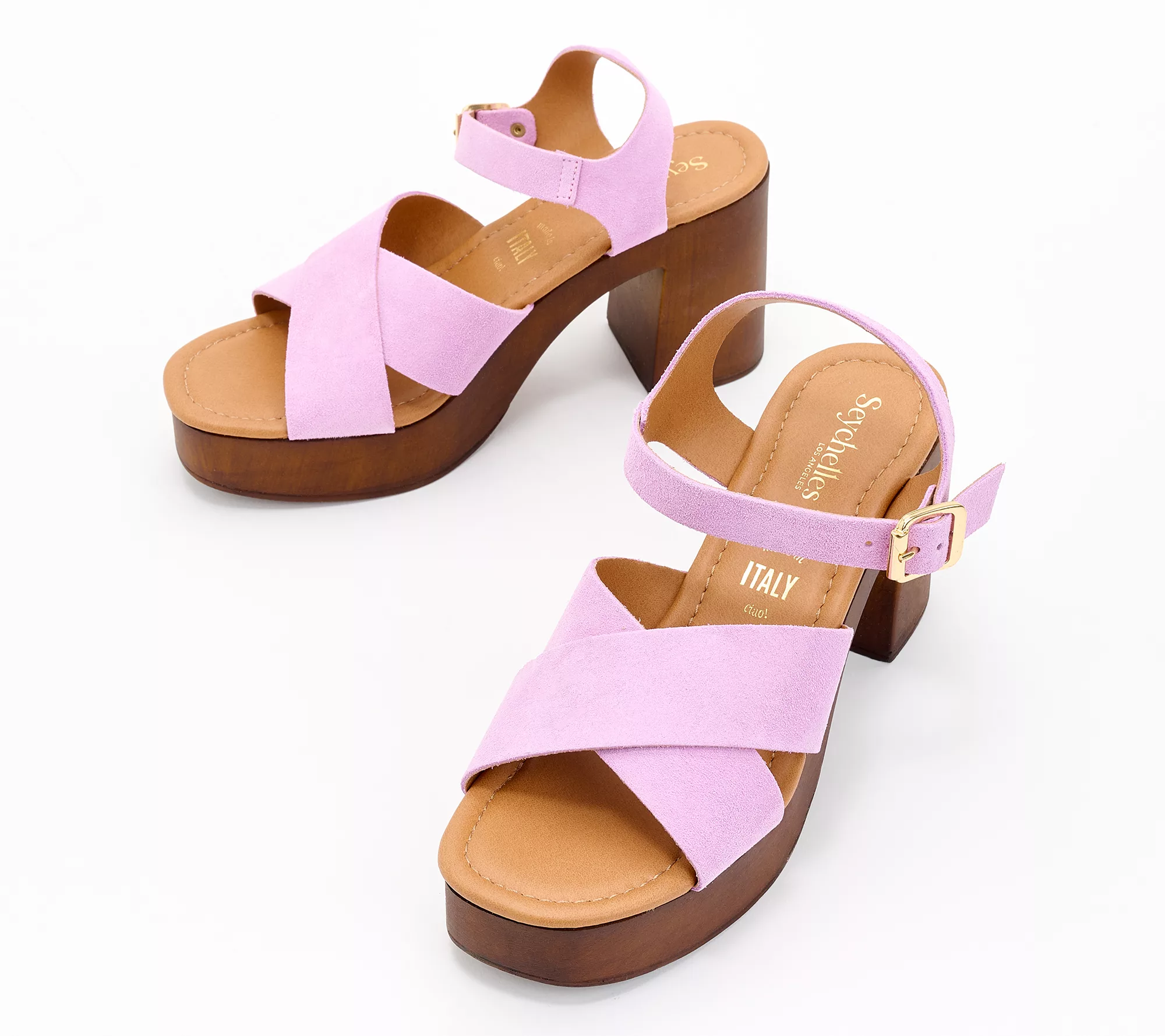 Seychelles Leather or Suede Heeled Sandals - Paloma