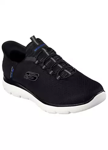 Skechers Mens Black Summits High Range Slip Ins Trainers | Grattan