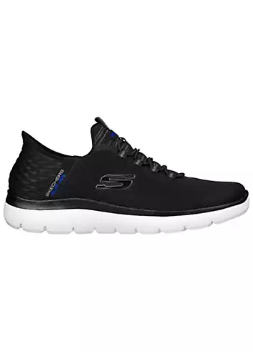 Skechers Mens Black Summits High Range Slip Ins Trainers | Grattan