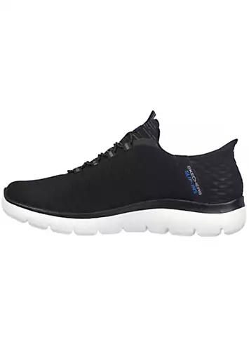 Skechers Mens Black Summits High Range Slip Ins Trainers | Grattan