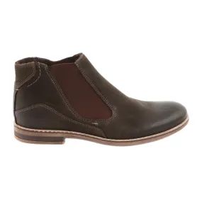 Slip-on men's Chelsea boot Riko 863 brown