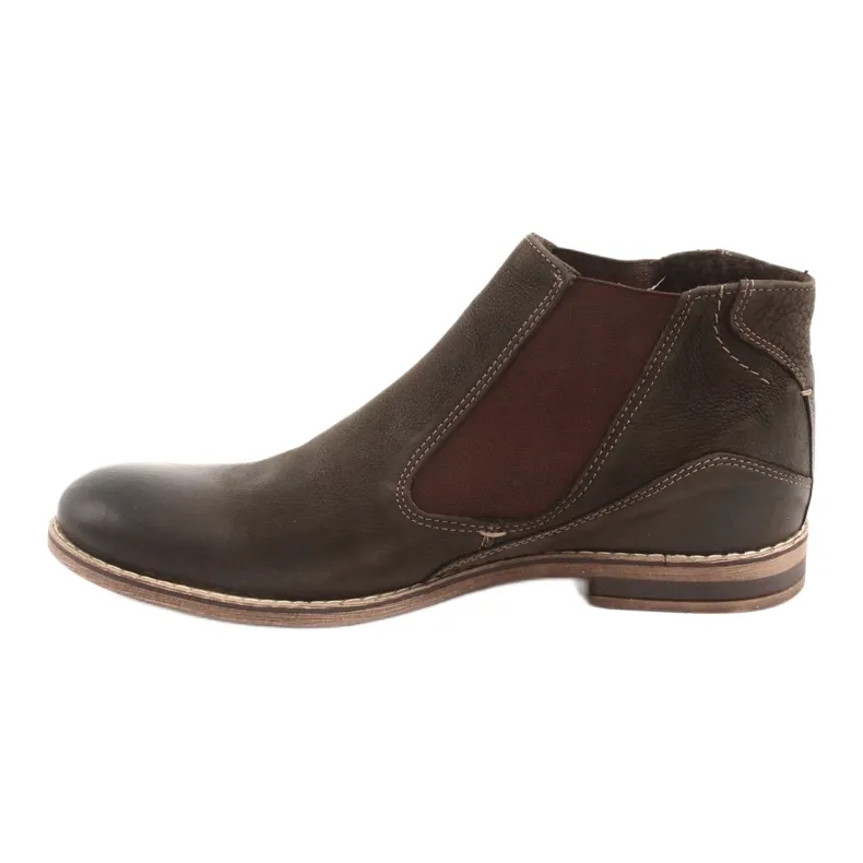 Slip-on men's Chelsea boot Riko 863 brown