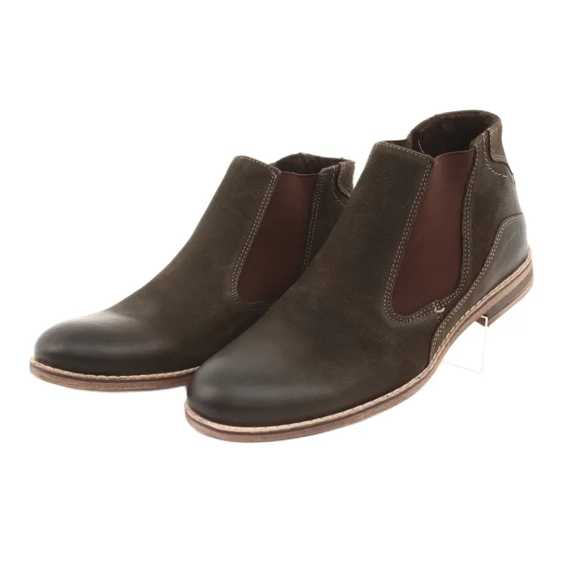 Slip-on men's Chelsea boot Riko 863 brown