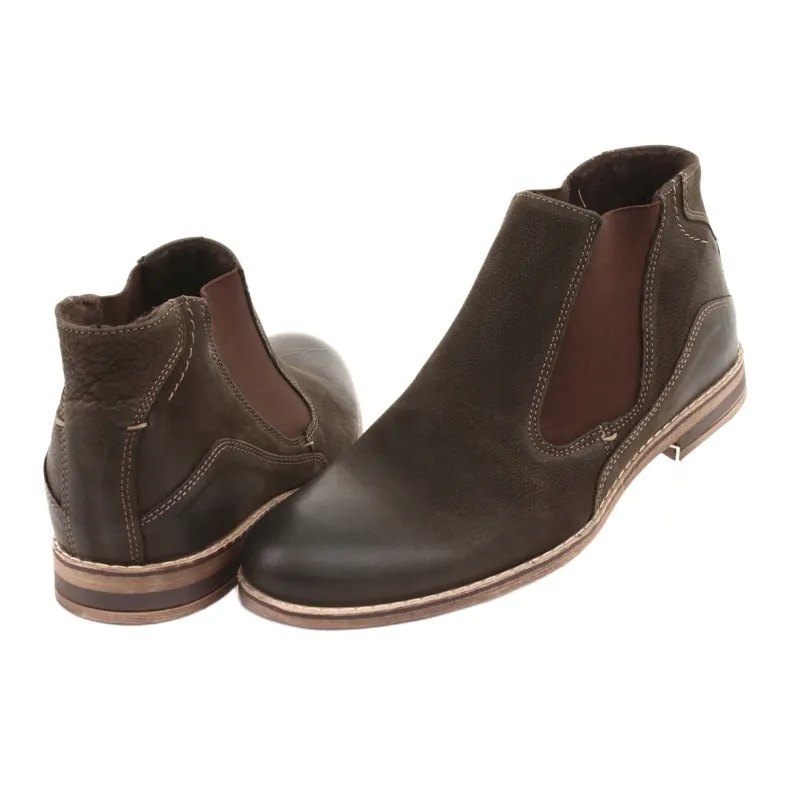 Slip-on men's Chelsea boot Riko 863 brown