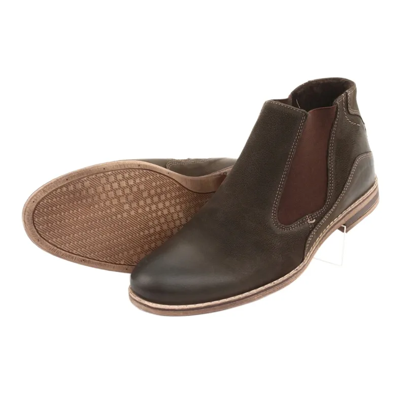 Slip-on men's Chelsea boot Riko 863 brown