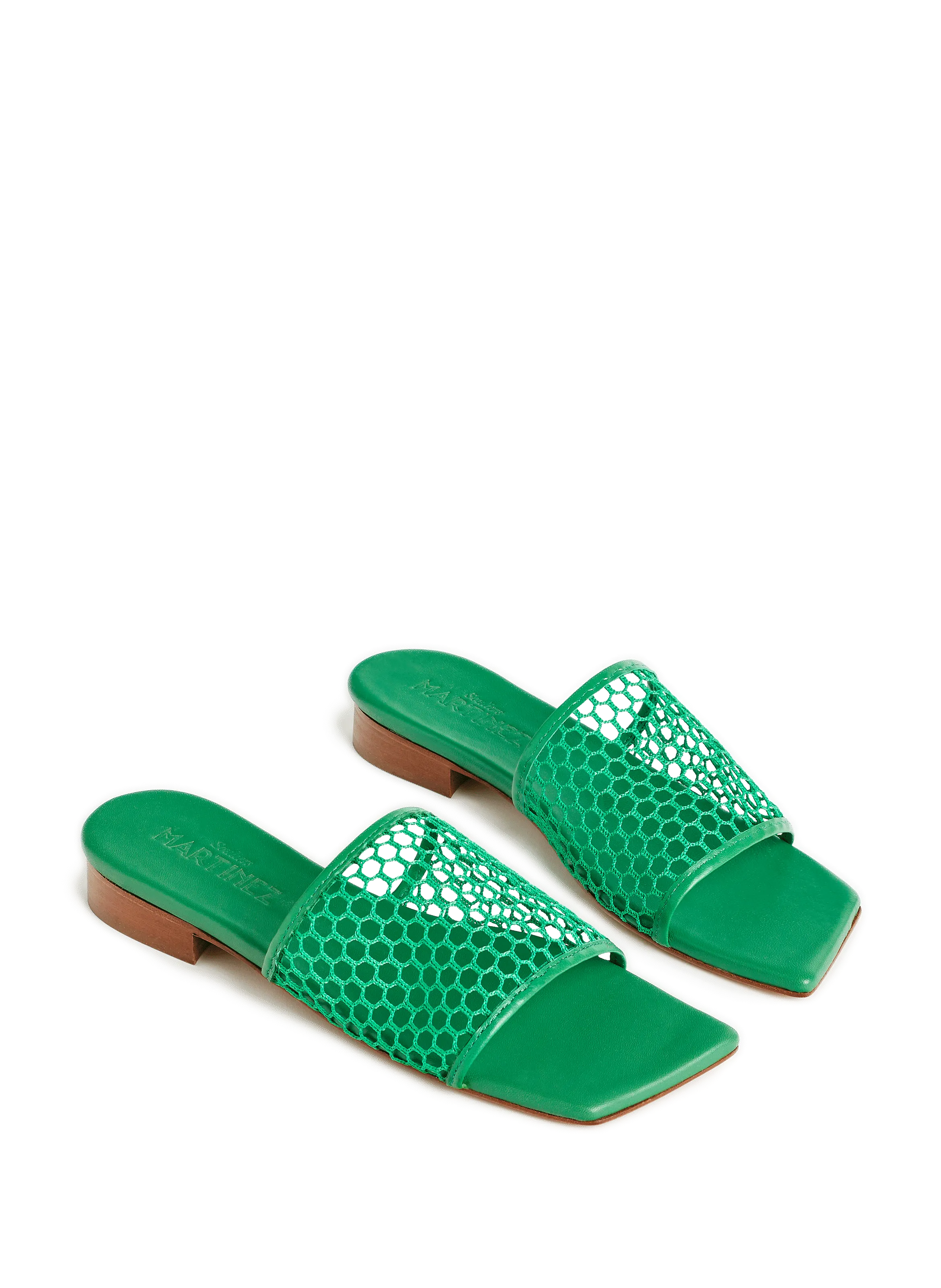 Souliers martinez  Chica flat leather sandals - Green